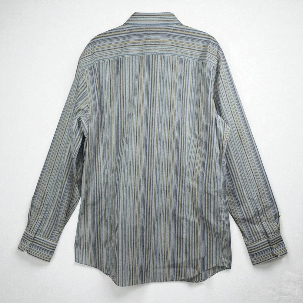 Banana Republic Slim Fit Striped Dress‎ Shirt Mens 16-16.5 L Woven in Italy NWT